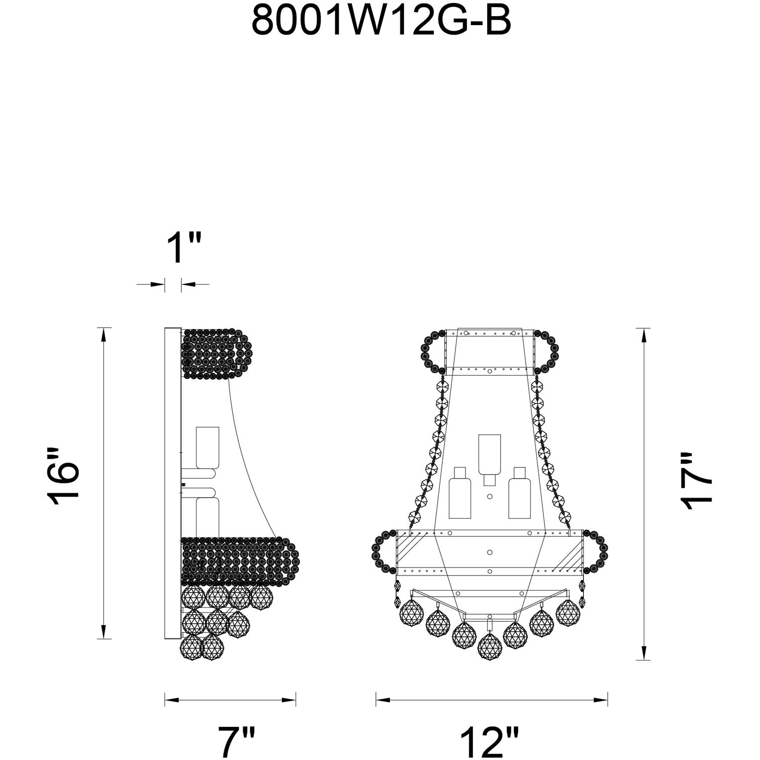 Empire 3 Light 12 inch Gold Wall Light