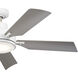 Guardian 54 inch White with Silver Blades Ceiling Fan