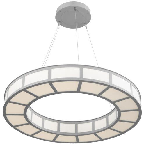 Carlyle LED 35.5 inch Classic Silver Chandelier Ceiling Light, Metro
