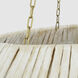 Marie Flanigan Corinne LED 36.25 inch Soft Brass Wrapped Hanging Shade Ceiling Light, Extra Large