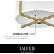 Galerie Axis 2 Light 14.5 inch Heritage Brass Indoor Semi-Flush Mount Ceiling Light