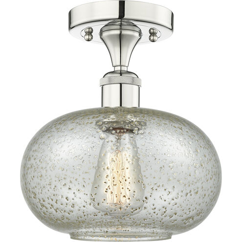 Gorham 1 Light 9.5 inch Polished Nickel Flush Mount Ceiling Light in Mica