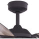 Barnes 21.26 inch Matte Black and Rustic Oak with Driftwood-Black Walnut Blades Ceiling Fan