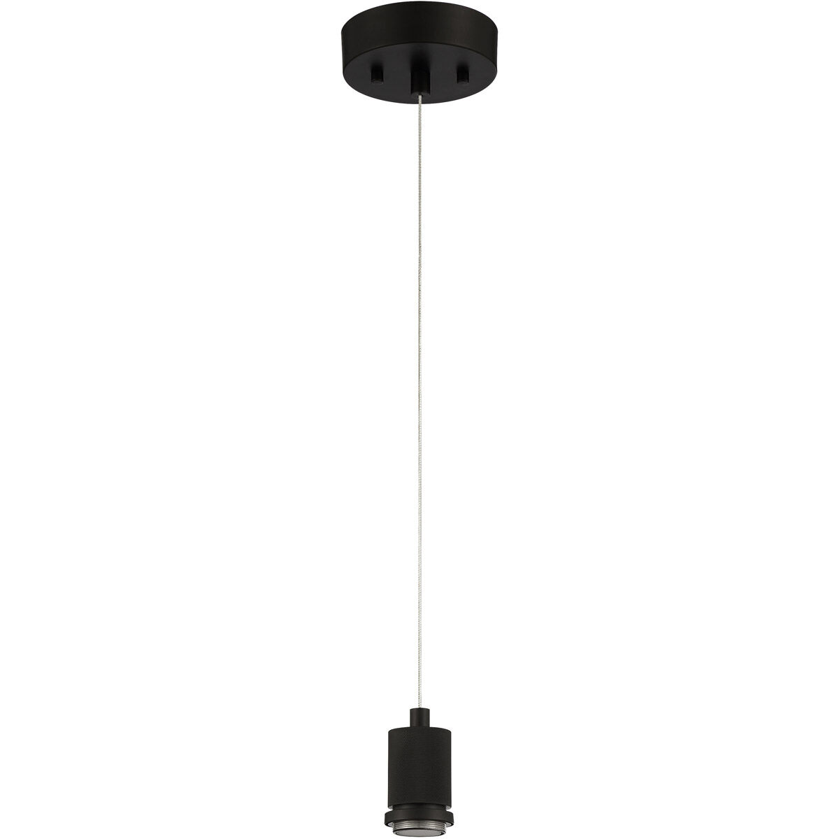 Port Nine LED 8 inch Matte Black Pendant Ceiling Light in Seeded