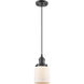 Franklin Restoration Bell 1 Light 5 inch Oil Rubbed Bronze Mini Pendant Ceiling Light in Incandescent, Matte White, Franklin Restoration