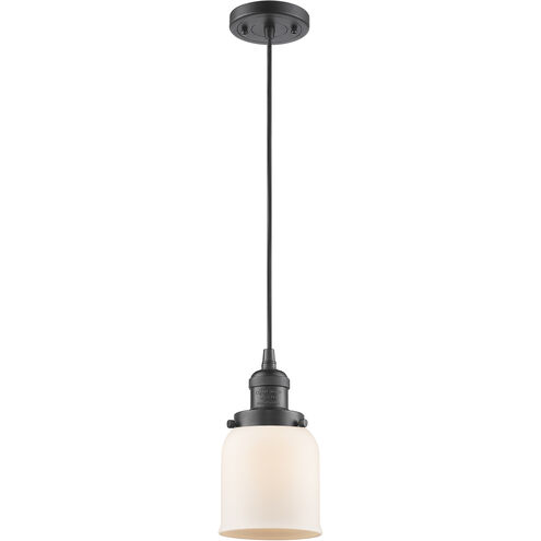 Franklin Restoration Bell 1 Light 5 inch Oil Rubbed Bronze Mini Pendant Ceiling Light in Incandescent, Matte White, Franklin Restoration