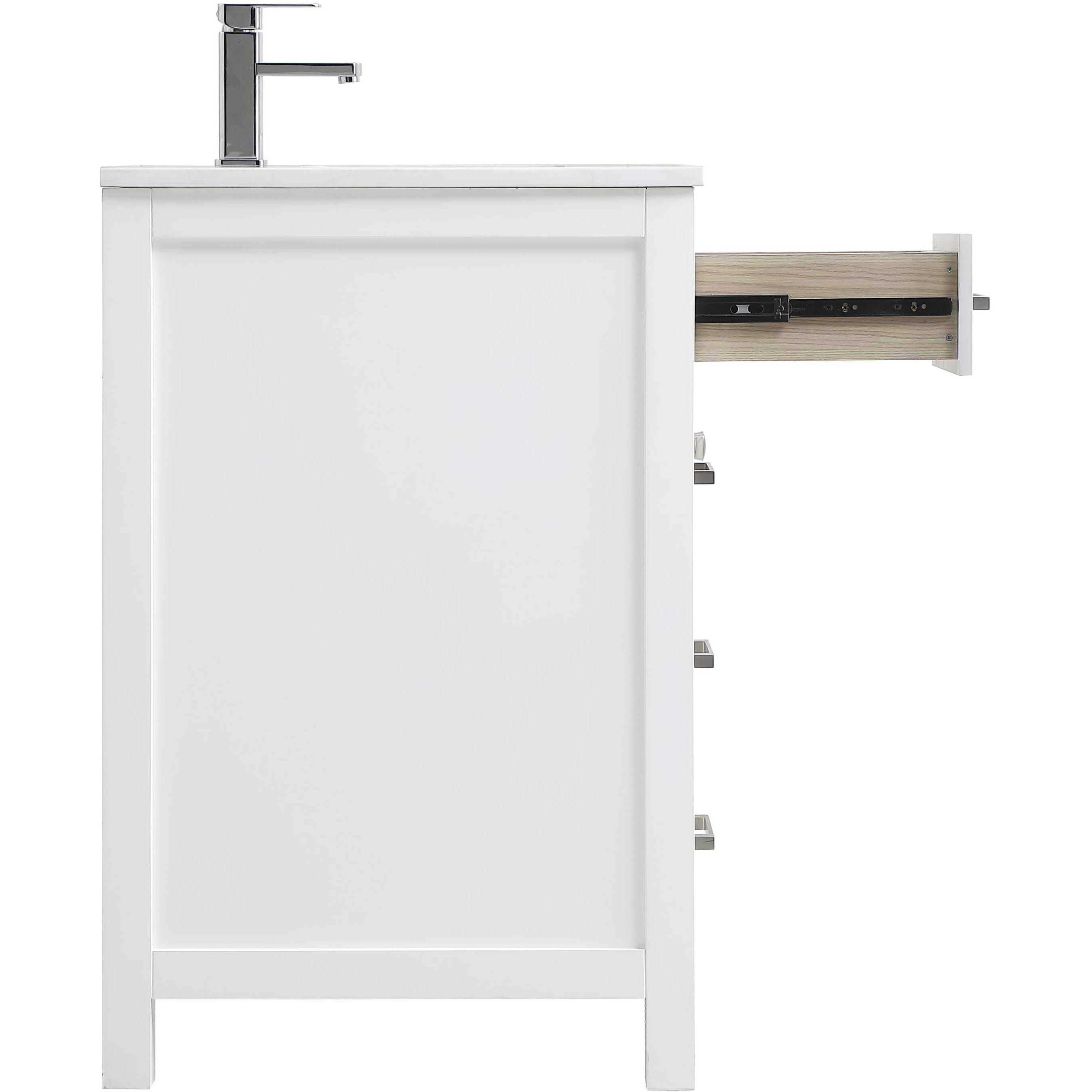 Lewis 60 X 22 X 34 inch White Vanity Sink Set