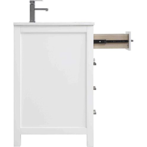 Lewis 60 X 22 X 34 inch White Vanity Sink Set