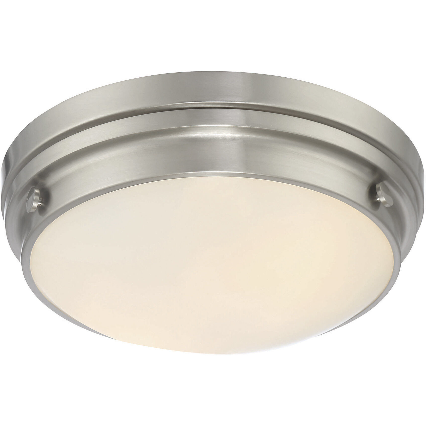Lucerne 2 Light 13.25 inch Satin Nickel Flush Mount Ceiling Light, Essentials