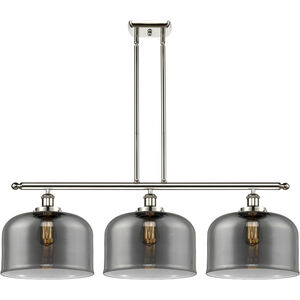 Ballston X-Large Bell LED 36 inch Polished Nickel Island Light Ceiling Light in Plated Smoke Glass