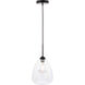 Kason 1 Light 8 inch Black Pendant Ceiling Light