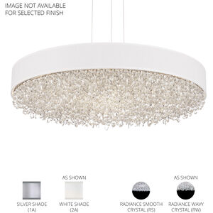 Eclyptix LED LED 28.8 inch Polished Stainless Steel Pendant Ceiling Light in White, Smooth Layout, Smooth Layout