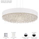 Eclyptix LED LED 28.8 inch Polished Stainless Steel Pendant Ceiling Light in White, Smooth Layout, Smooth Layout
