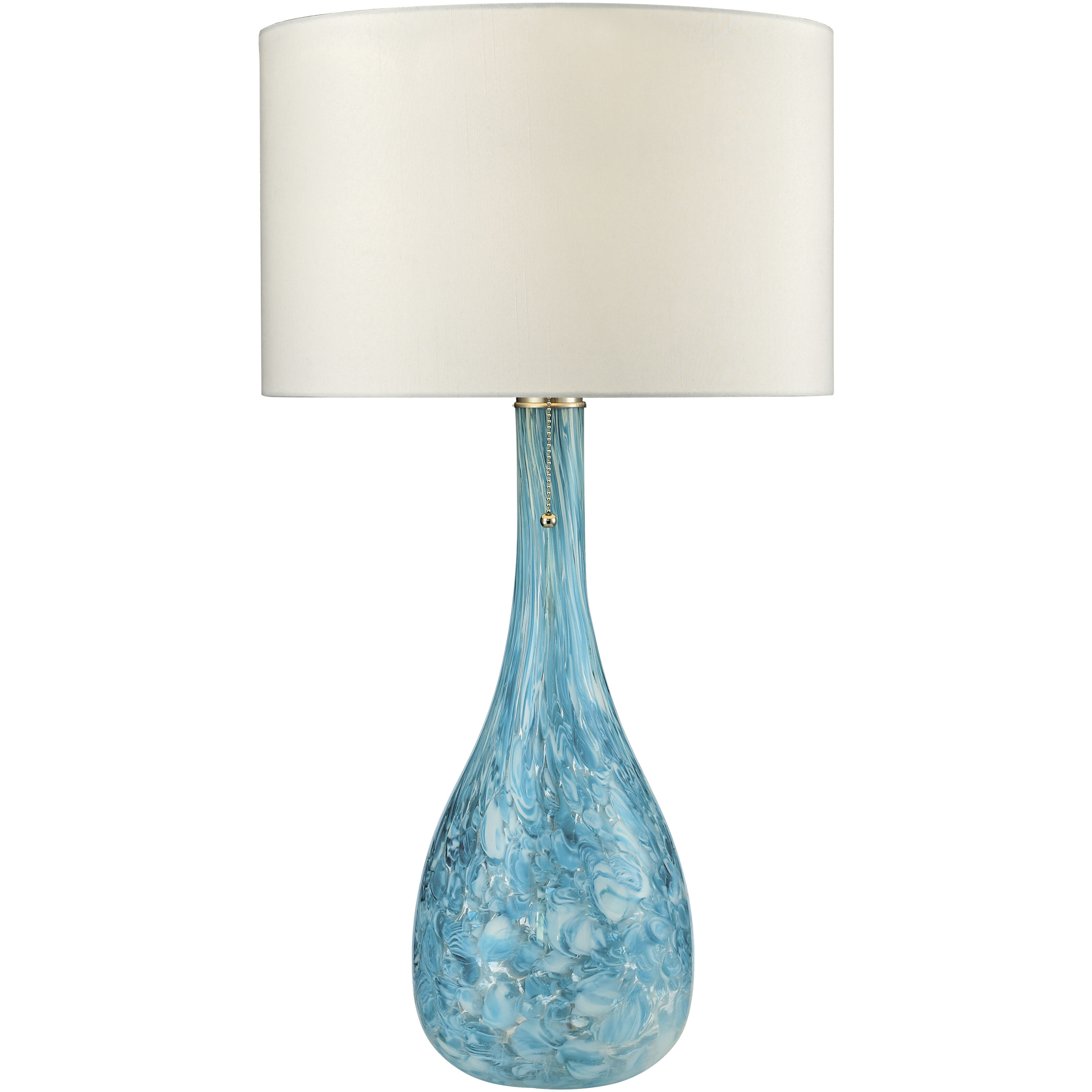 Mediterranean 29 inch 100 watt Sea Blue Table Lamp Portable Light