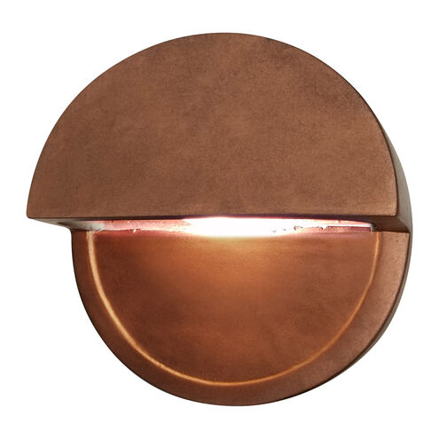 Ambiance LED 8 inch Real Rust ADA Wall Sconce Wall Light, Closed Top Fixture, Dome