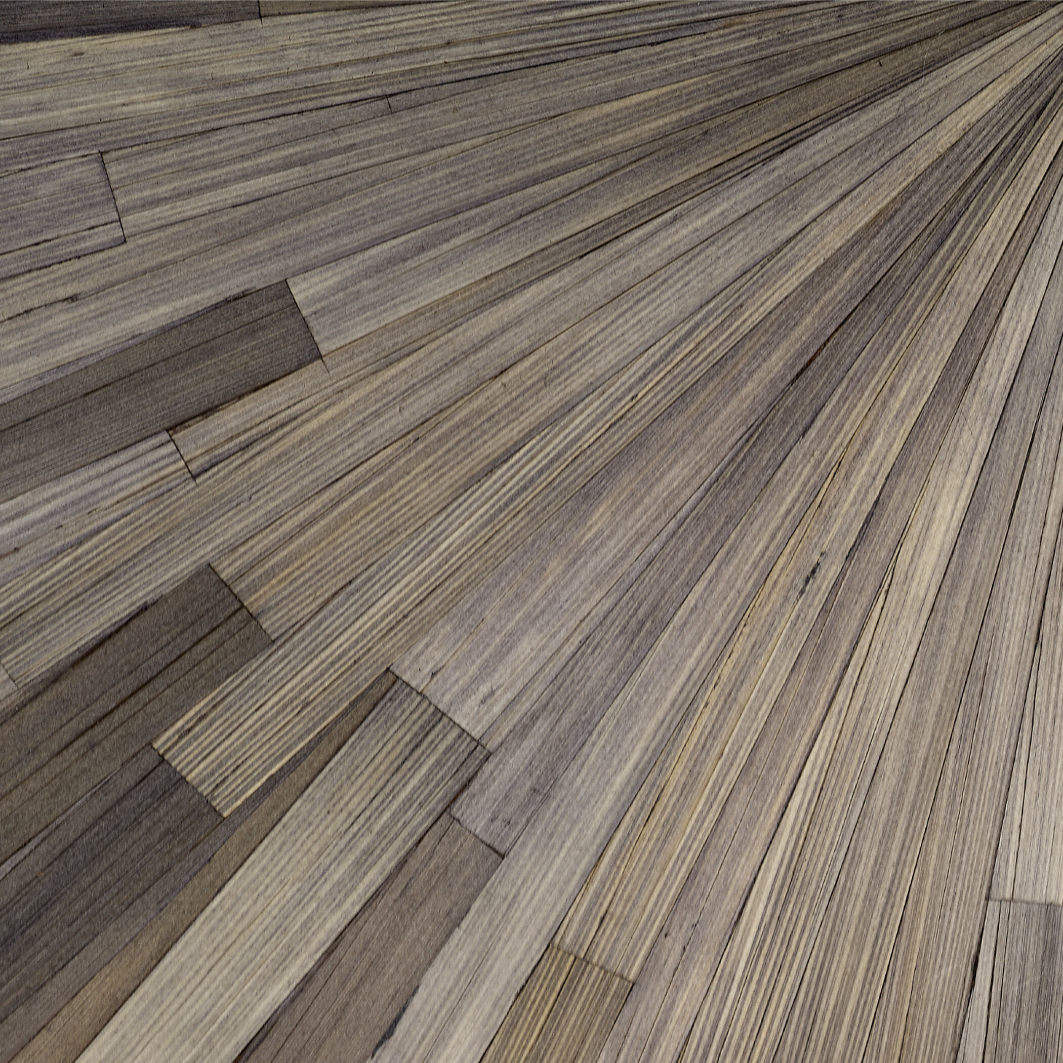 Palm Grey Straw and Antique Brass Marquetry Tray