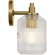 C&M by Chapman & Myers Barstow 2 Light 15 inch Burnished Brass Bath Vanity Wall Light