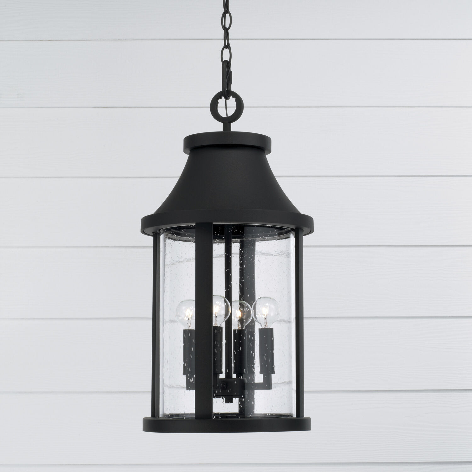 Bridger 4 Light 11.5 inch Black Outdoor Hanging Lantern