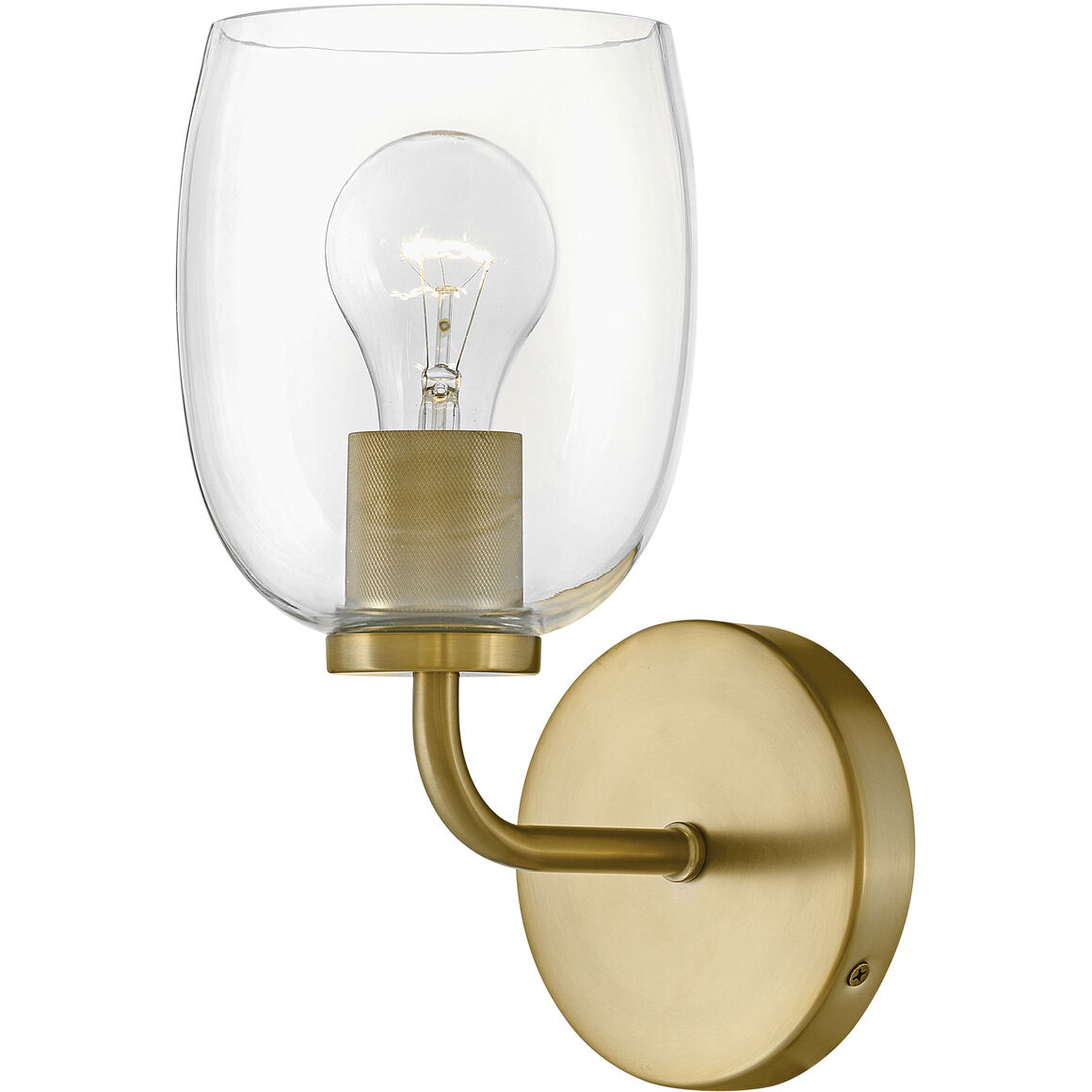 Percy LED 7.25 inch Lacquered Brass Bath Light Wall Light