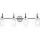 Kavi 4 Light 31.5 inch Chrome Vanity Light Wall Light