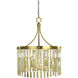 Holly 6 Light 24 inch Brushed Brass Dining Chandelier Ceiling Light