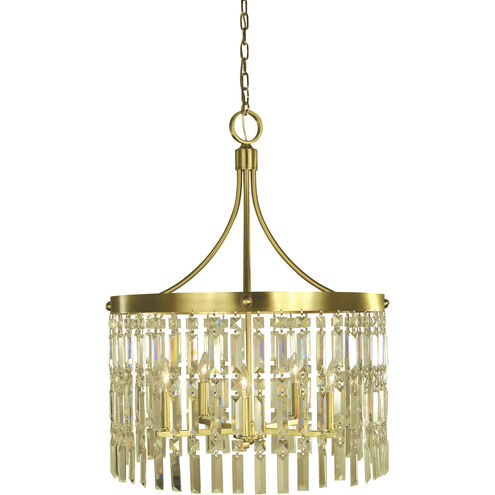 Holly 6 Light 24 inch Brushed Brass Dining Chandelier Ceiling Light