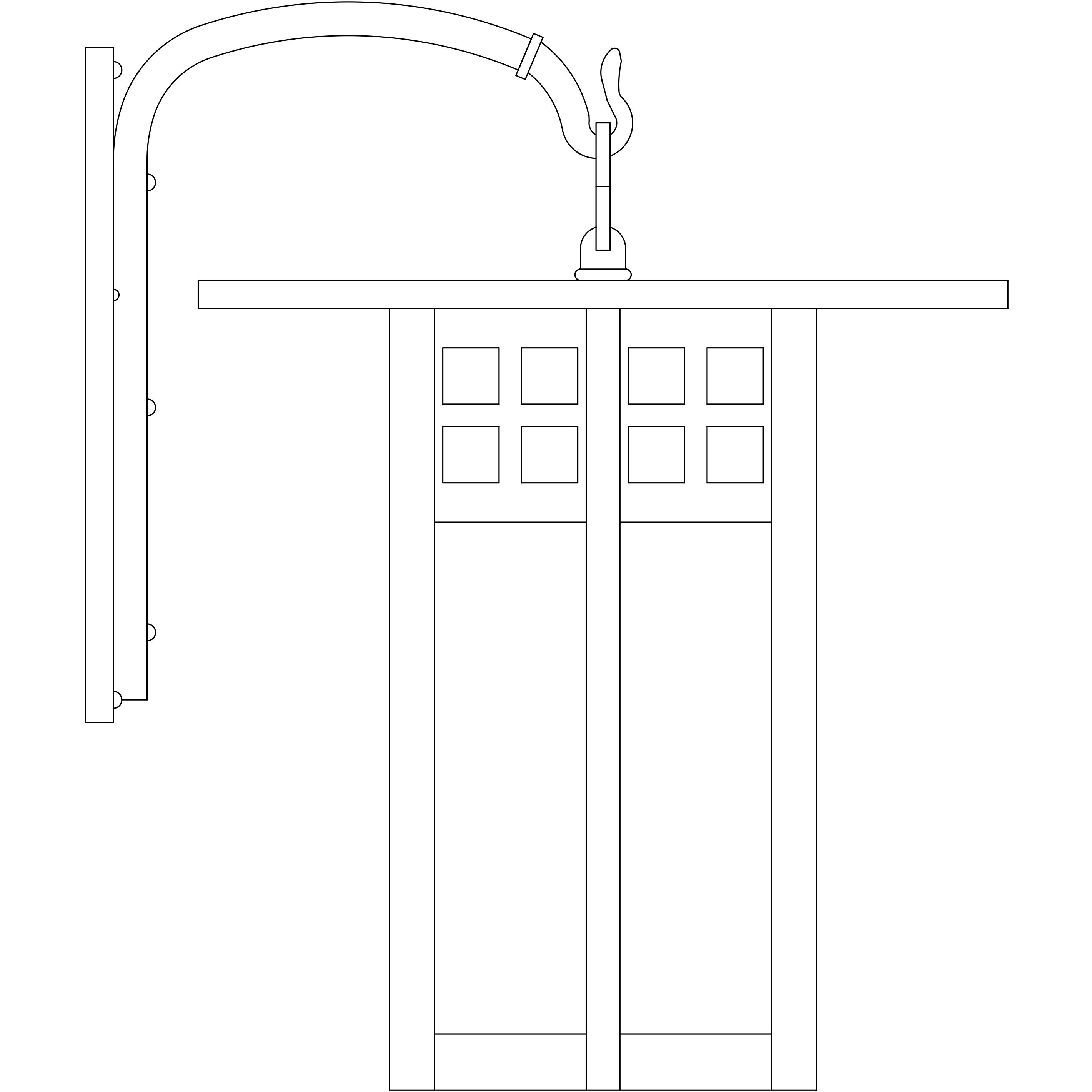 Glasgow 1 Light 24 inch Mission Brown Outdoor Wall Mount in White Opalescent