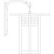 Glasgow 1 Light 24 inch Pewter Outdoor Wall Mount in Tan