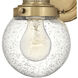 Poppy 1 Light 7 inch Heritage Brass Vanity Light Wall Light