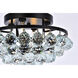Corona 4 Light 14 inch Black and Clear Flush Mount Ceiling Light