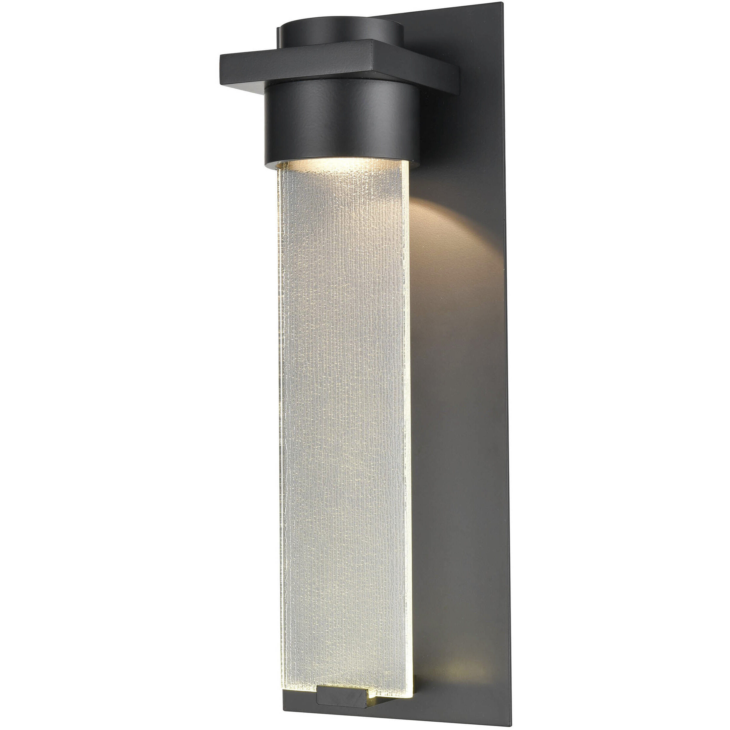 Amster LED 15.25 inch Powder Coated Black Outdoor Wall Sconce