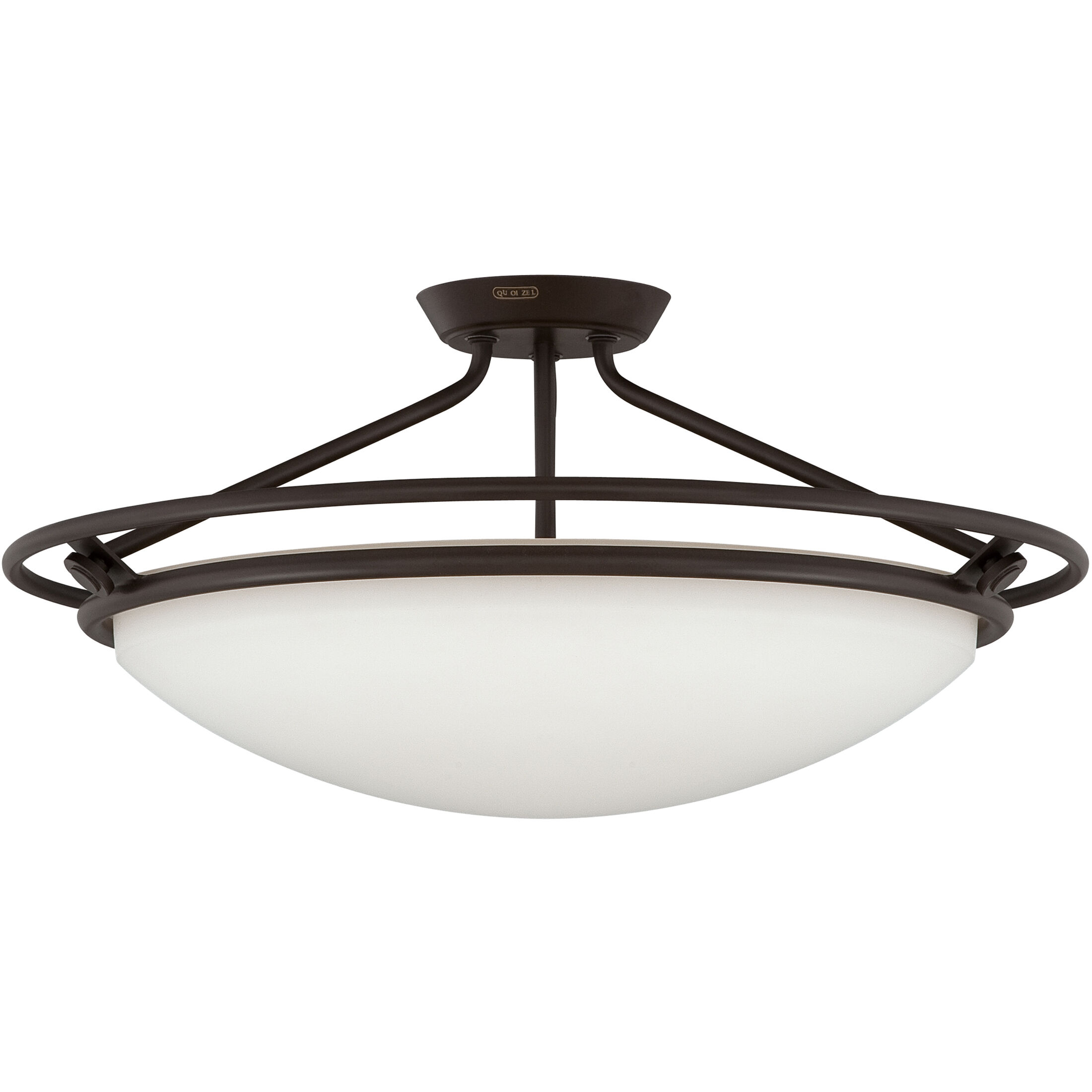 Signature 4 Light 25 inch Western Bronze Semi-Flush Mount Ceiling Light