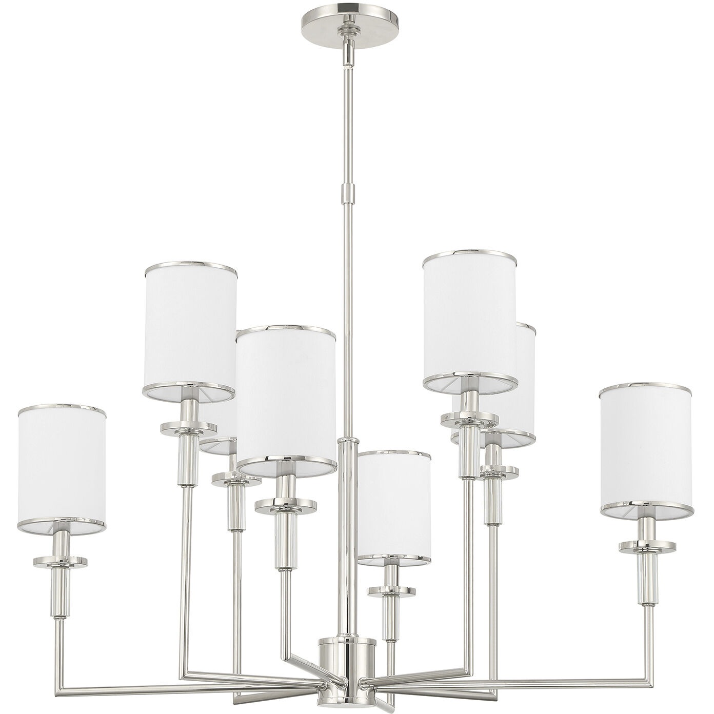 Hatfield 8 Light 33.25 inch Polished Nickel Chandelier Ceiling Light