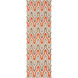 Fallon 96 X 30 inch Bright Orange, Taupe, Cream, Camel Rug