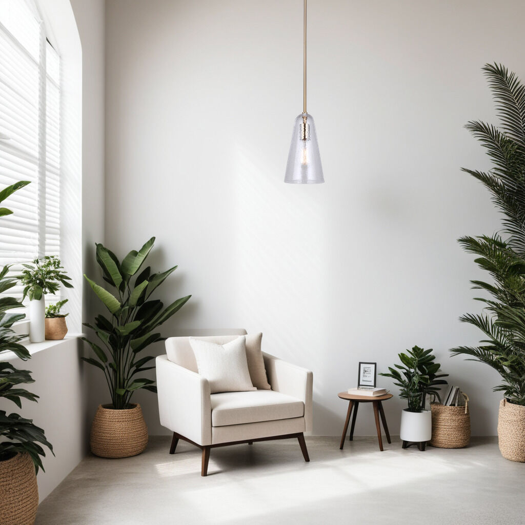 Luisa 1 Light 5.88 inch Gold Pendant Ceiling Light