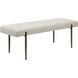 Indus Ivory and Dark Antique Brushed Brass Bench