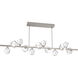 Gem LED 72 inch Beige Silver Chandelier Ceiling Light in Clear, 2700K LED, Twisted Branch