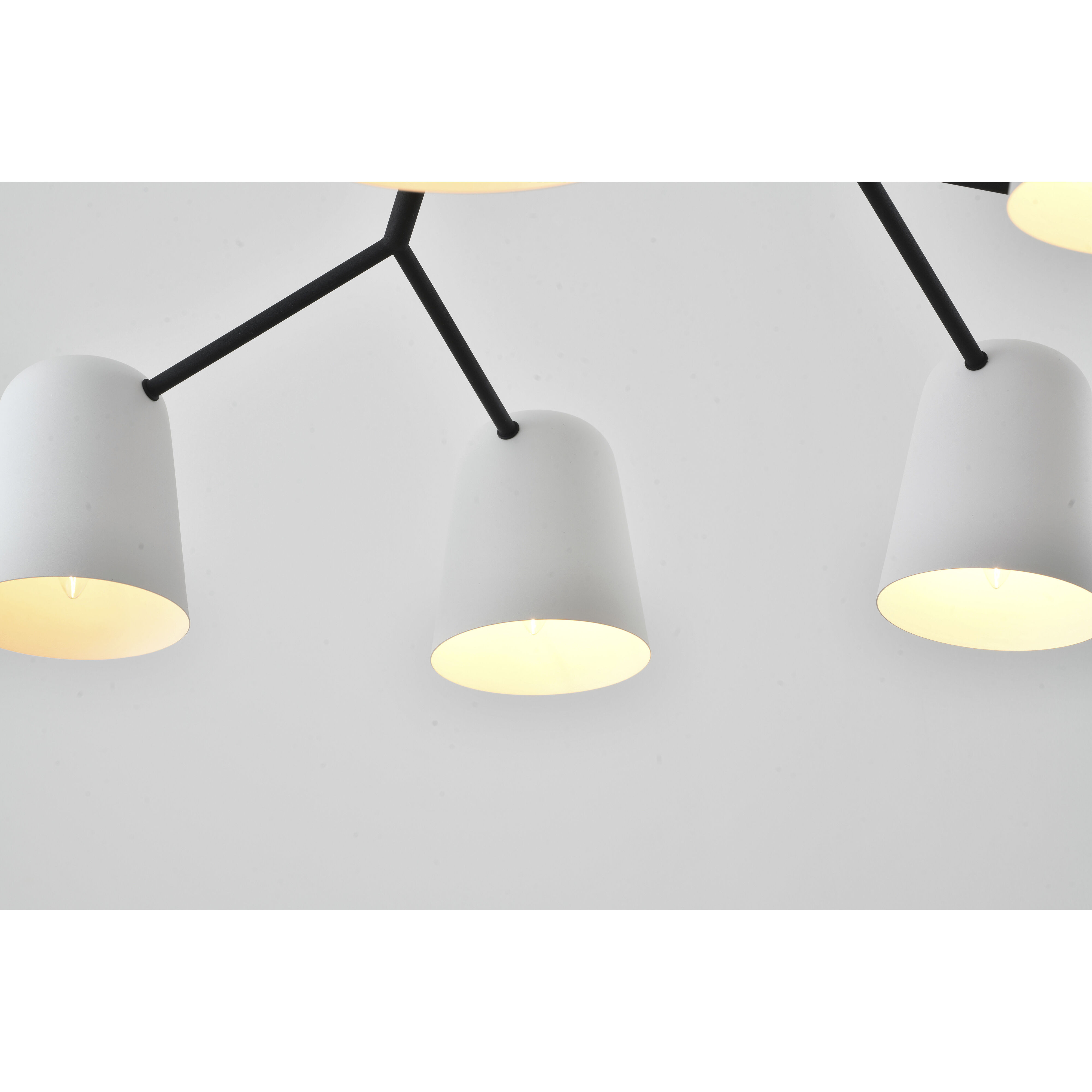 Canada 8 Light 37.4 inch Black and White Chandelier Ceiling Light