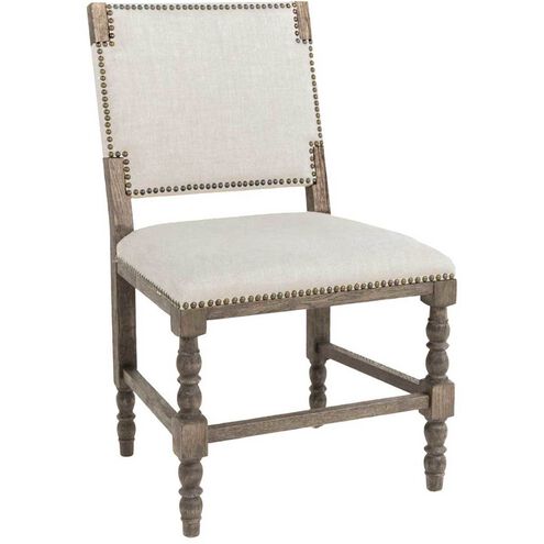 Tyson Burnished Oak / Sunbrella Linen Dove Dining Chair