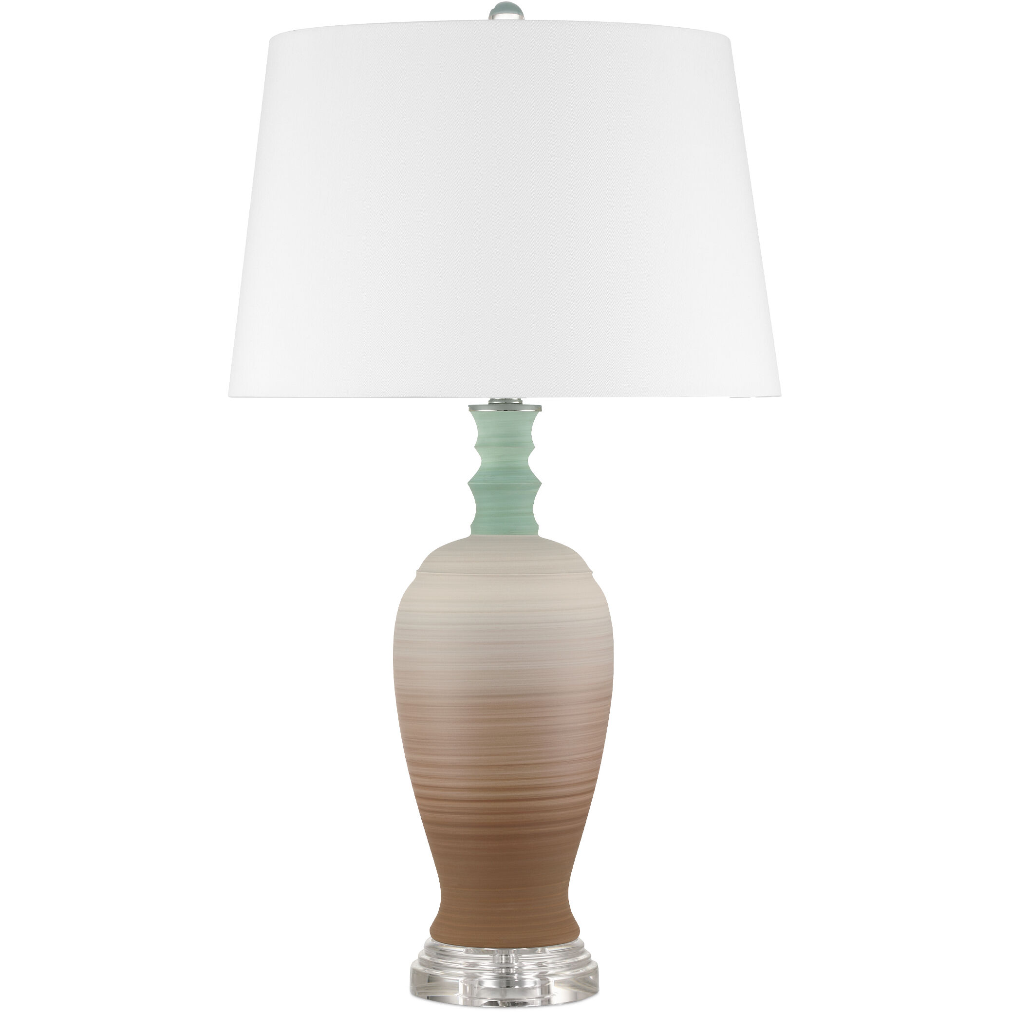 Happy 80's 30.25 inch 150.00 watt Brown/Light Blue/Clear Table Lamp Portable Light