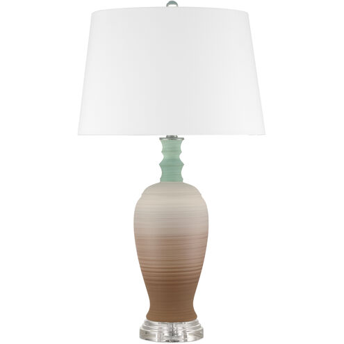 Happy 80's 30.25 inch 150.00 watt Brown/Light Blue/Clear Table Lamp Portable Light