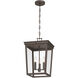 Belmont 3 Light 12 inch Twilight Bronze Outdoor Pendant