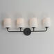 Bristol 4 Light 28.5 inch Black Bath Vanity Wall Light