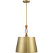 Baratti 3 Light 18.13 inch Soft Brass Pendant Ceiling Light