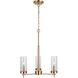 Zire LED 18 inch Satin Brass Chandelier Ceiling Light