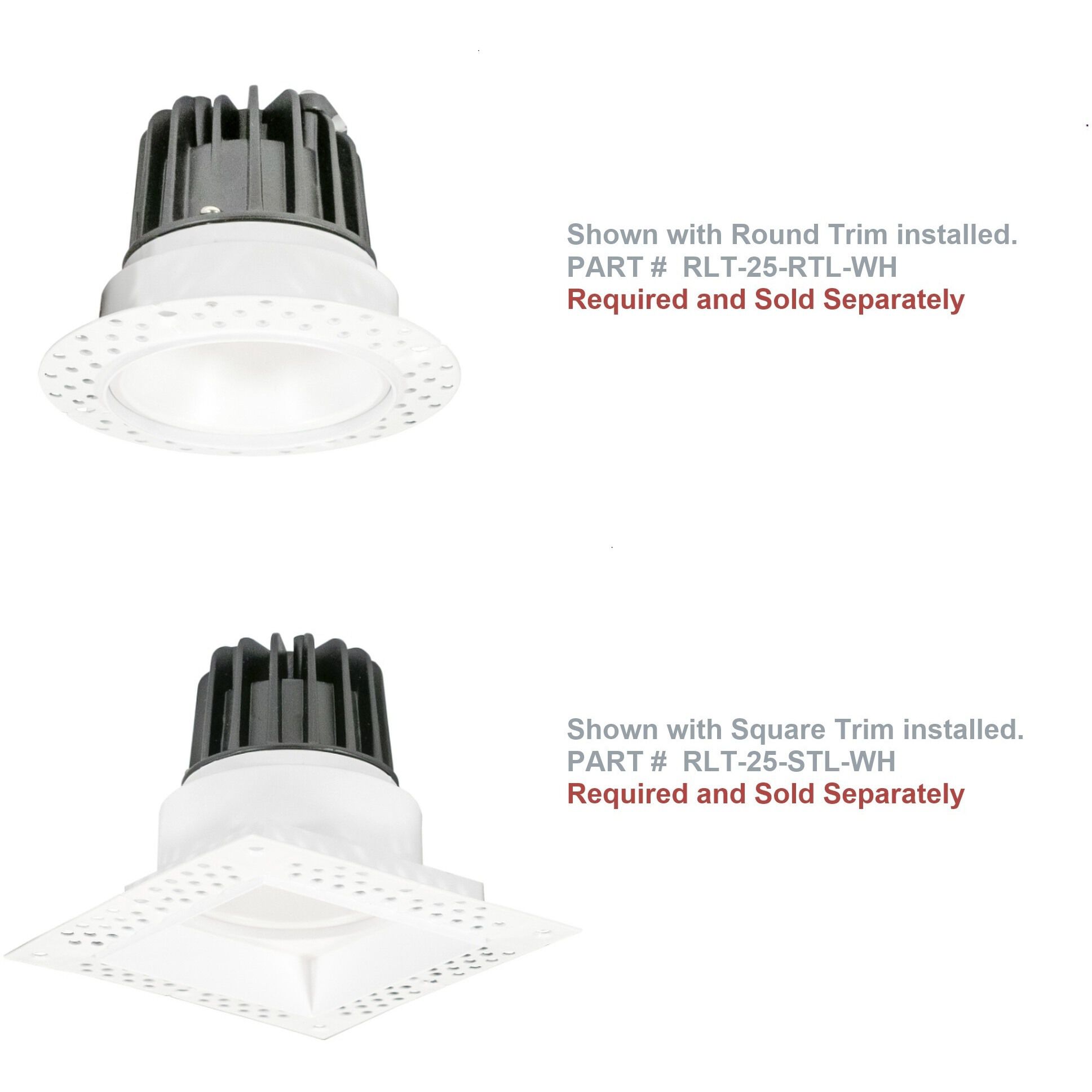 Miniature White Downlight, Trimless Recessed