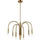 Callway 6 Light 24 inch Aged Brass Chandelier Ceiling Light