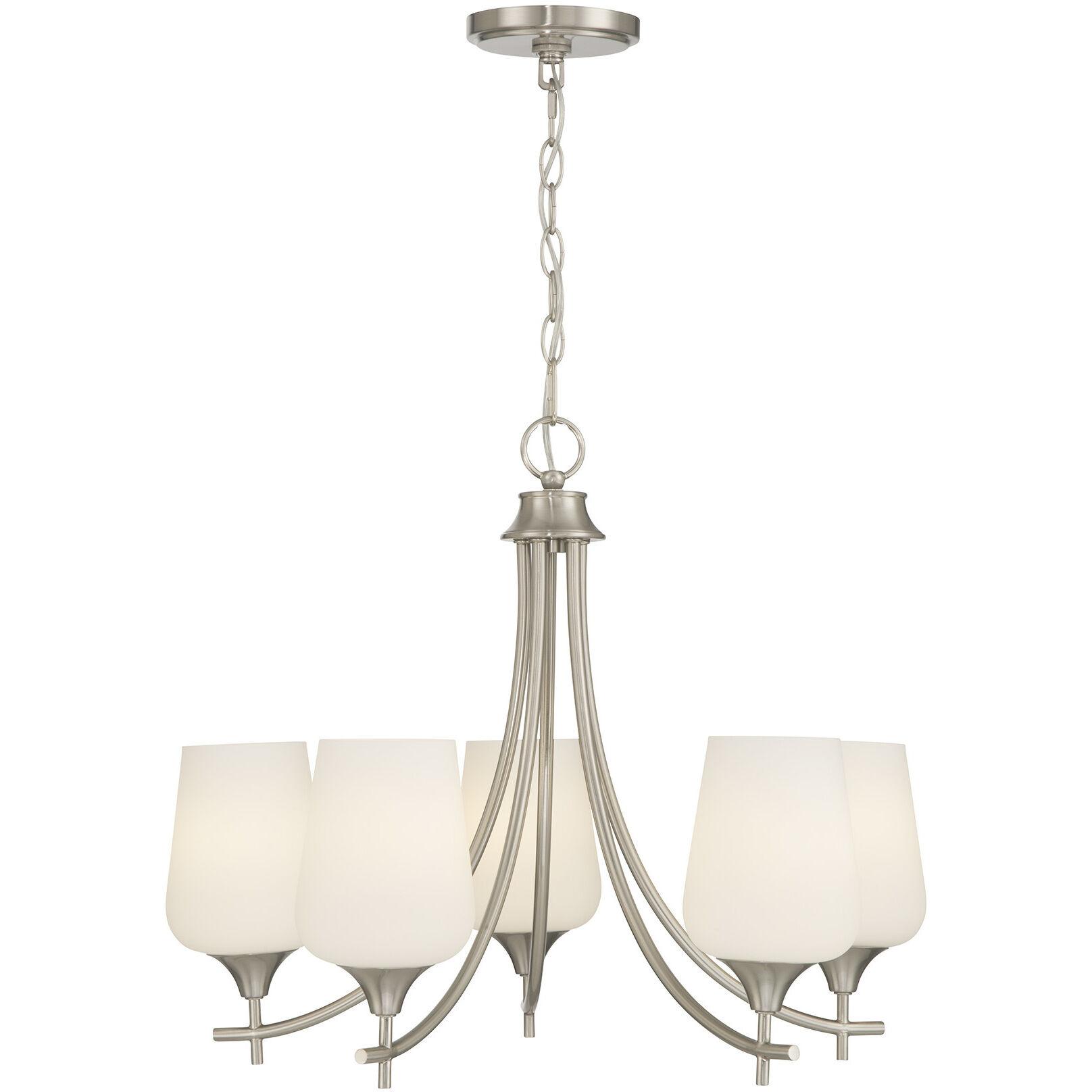 Octave 5 Light Satin Nickel Chandelier Ceiling Light, Essentials