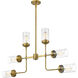 Calliope 6 Light 41.5 inch Foundry Brass Chandelier Ceiling Light
