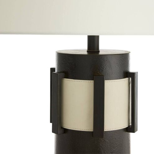 Folsom 29.5 inch 150.00 watt Bronze and Ivory Lamp Portable Light